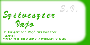 szilveszter vajo business card